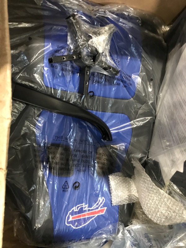 Photo 1 of *-BILLS NOT COWBOYS* Office Chair PC Gaming Chair Cheap Desk Chair Ergonomic PU Leather Executive Computer Chair Lumbar Support for Home Office (Blue, BUFFALO BILLS) Blue DAL