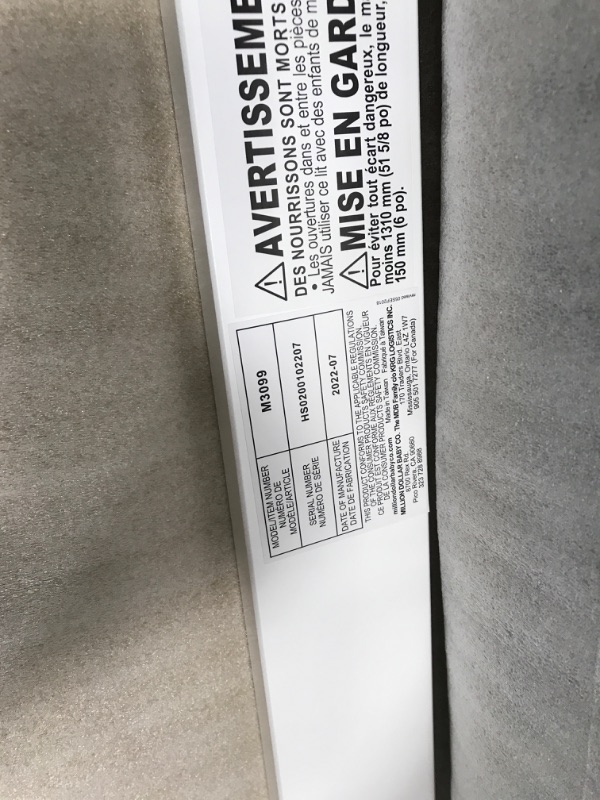 Photo 1 of DaVinci Toddler Bed Conversion Kit (M3099) in White Finish