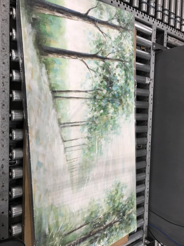 Photo 1 of  Oil Painting Landscape With Tree-lined Path