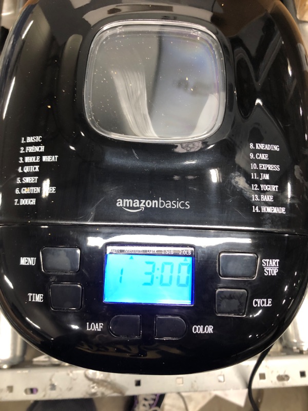 Photo 2 of *Tested* Amazon Basics 2 Pound Non-Stick Bread Making Machine, Black