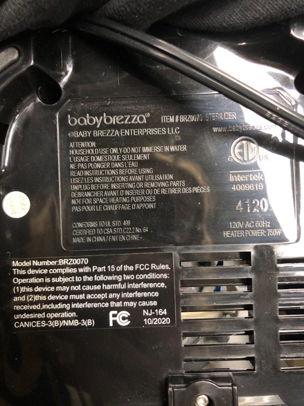 Photo 1 of *Tested* Baby Brezza 4 in 1 Baby Bottle Sterilizer Machine – Largest Capacity Electric Steam Sterilization – Pacifiers, Breast Pump Parts + Universal Sterilizing for All Bottles: Plastic, Glass, Large, Small
