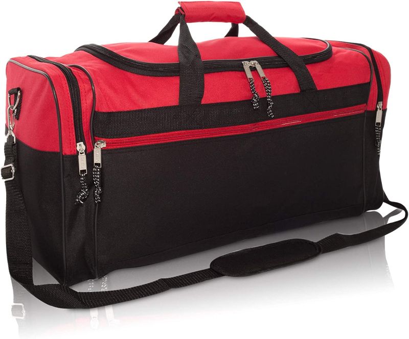 Photo 1 of Stock photo used for reference only see photos **** DALIX 25" Extra Large Vacation Travel Duffle Bag in Red and Black
