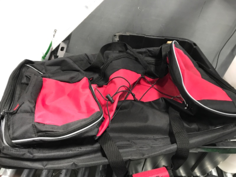 Photo 2 of Stock photo used for reference only see photos **** DALIX 25" Extra Large Vacation Travel Duffle Bag in Red and Black
