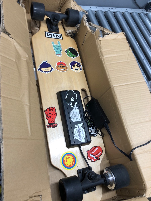 Photo 2 of ***ITEM DOES NOT POWER ON OR CHARGE****   Upgraded 35.4" Electric Longboard Electronic Skateboard with Wireless Remote Control, Cruise Control, 350w Motor, 12.4 MPH Top Speed, 10 KM Range E-Skateboard for Adults Youths Beginners