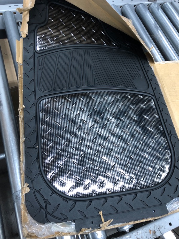 Photo 1 of Automotive Floor Mats Gray Universal Fit Climaproof for All Weather Protection Heavy Duty Rubber fits Most Cars, SUVs, and Trucks, Trim to Fit Design FH Group F11315GRAY