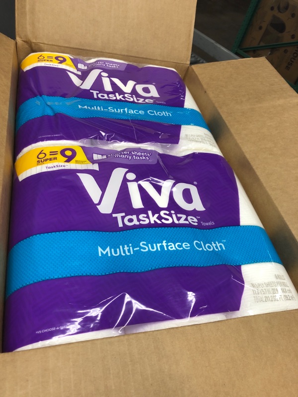 Photo 2 of Viva Multi-Surface Cloth Paper Towels, Task Size - 24 Super Rolls (4 Packs of 6 Rolls) = 36 Regular Rolls (81 Sheets Per Roll)