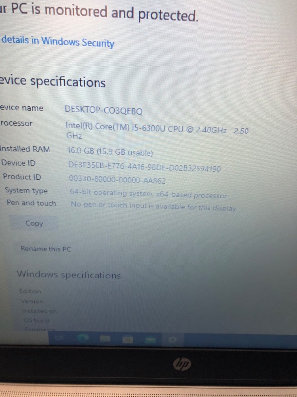 Photo 5 of HP Elitebook 850 G3 15.6 HD, Core i5-6300U 2.4GHz, 16GB RAM, 500GB Solid State Drive, Windows 10 Pro 64Bit, (Renewed)