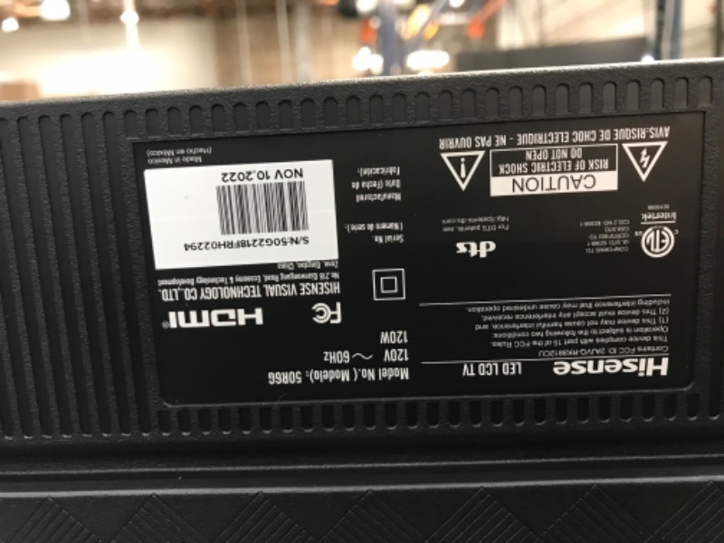 Photo 1 of Hisense 50-Inch Class R6 Series Dolby Vision HDR 4K UHD Roku Smart TV with Alexa Compatibility (50R6G, 2021 Model)