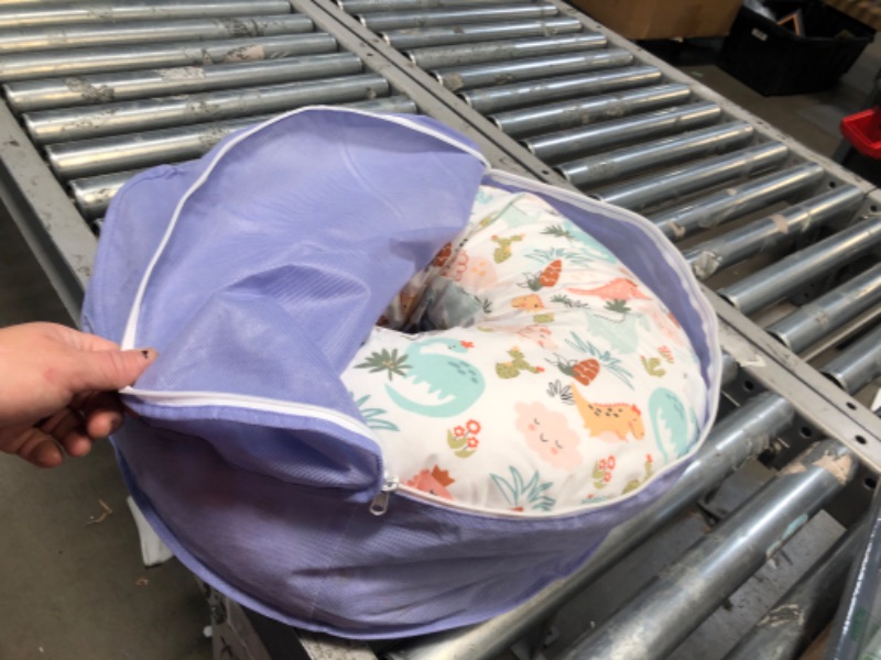 Photo 1 of Boppy Nursing Pillow and Positioner—Original | Blush Baby Dino | Breastfeeding, Bottle Feeding, Baby Support | with Removable Cotton Blend Cover
