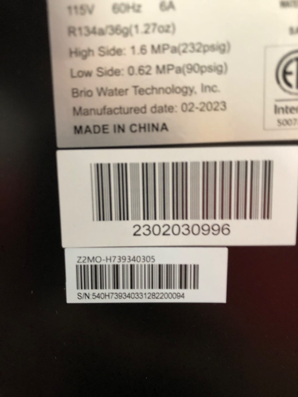 Photo 4 of (NEEDS REPAIRS)Brio CLBL420V2 Bottom Loading Water Cooler Dispenser for 3 & 5 Gallon Bottles - 3 Temperatures with Hot, Room & Cold Spouts, Child Safety Lock, LED Display with Empty Bottle Alert, Stainless Steel