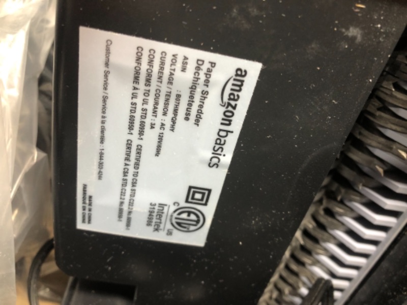 Photo 1 of Amazon Basics 12-Sheet Cross-Cut Paper and Credit Card Home Office Shredder 12 Sheet Shredder