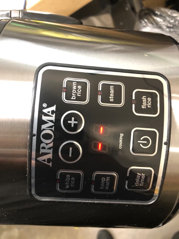Photo 3 of Aroma Housewares ARC-914SBD Digital Cool-Touch Rice Grain Cooker and Food Steamer, Stainless, Silver, 4-Cup (Uncooked) / 8-Cup (Cooked) Basic