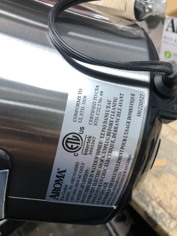 Photo 4 of Aroma Housewares ARC-914SBD Digital Cool-Touch Rice Grain Cooker and Food Steamer, Stainless, Silver, 4-Cup (Uncooked) / 8-Cup (Cooked) Basic