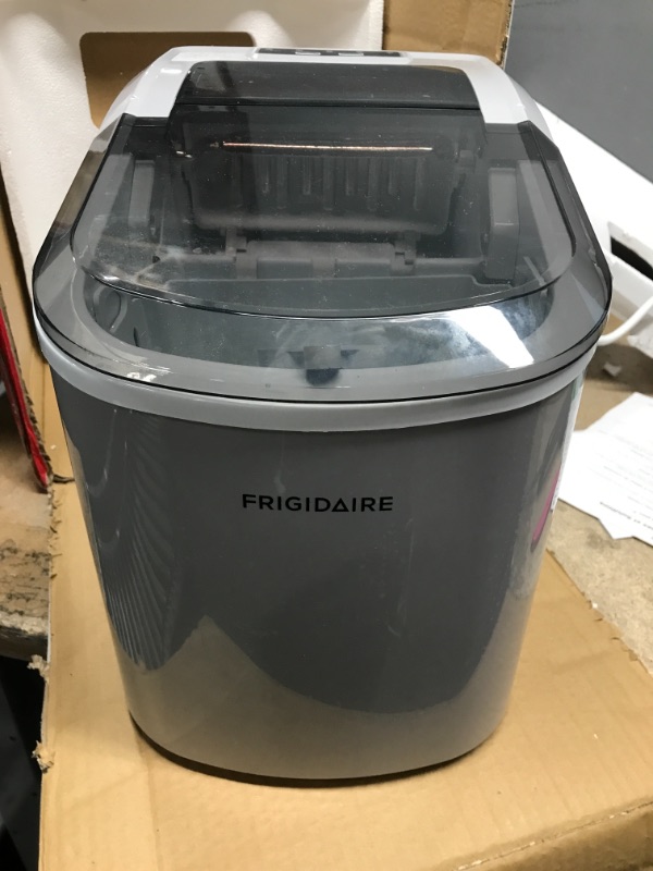 Photo 2 of *Tested* FRIGIDAIRE EFIC189-Silver Compact Ice Maker, 26 lb per Day, Silver (Packaging May Vary) Silver Ice Maker