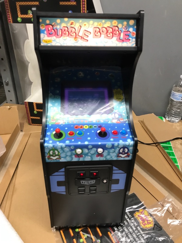 Photo 2 of *Tested* Quarter Arcades Official Bubble Bobble 1/4 Sized Mini Arcade Cabinet by Numskull – Playable Replica Retro Arcade Game Machine – Micro Retro Console