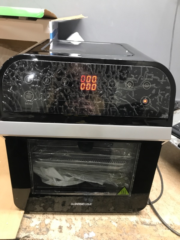 Photo 2 of *Tested* GoWISE GW44800-O Deluxe 12.7-Quarts 15-in-1 Electric Hot Air Fryer Oven with Rotisserie and Dehydrator, 3 Rack Levels, Accessories, and 50 Recipes