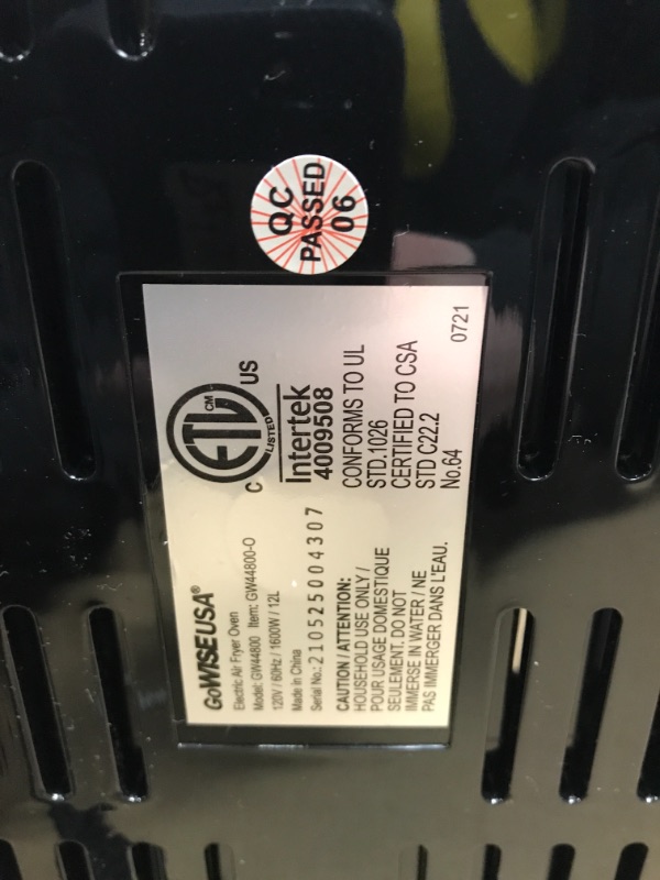Photo 3 of *Tested* GoWISE GW44800-O Deluxe 12.7-Quarts 15-in-1 Electric Hot Air Fryer Oven with Rotisserie and Dehydrator, 3 Rack Levels, Accessories, and 50 Recipes