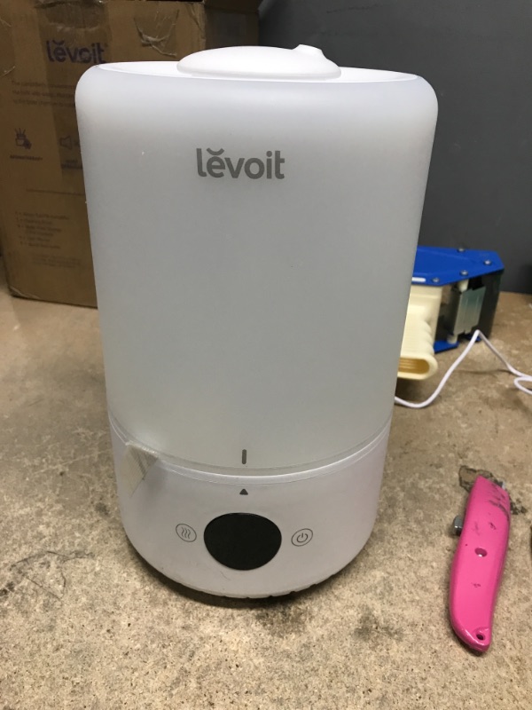 Photo 3 of *Did Not Power On-Parts Only* LEVOIT Smart Cool Mist Humidifiers for Bedroom, Top Fill Essential Oil Diffuser, Auto Humidity Adjustment with Sensor, Remote Control, Ideal for Baby Nursery and Plants, Quiet, Ultrasonic, 3L, White