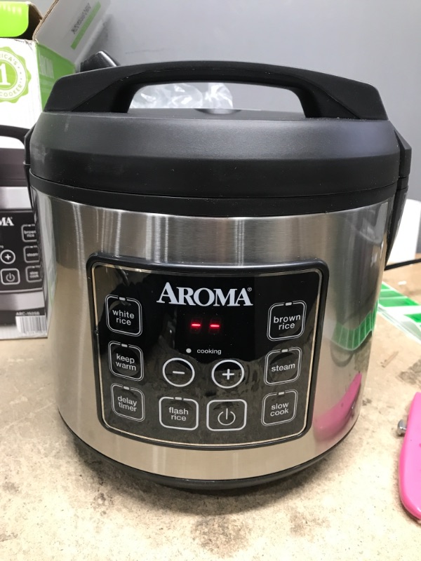 Photo 2 of *Tested* Aroma ARC-150SB 20-Cup (Cooked) Digital Cool-Touch Rice Cooker, Food Steamer and Slow Cooker