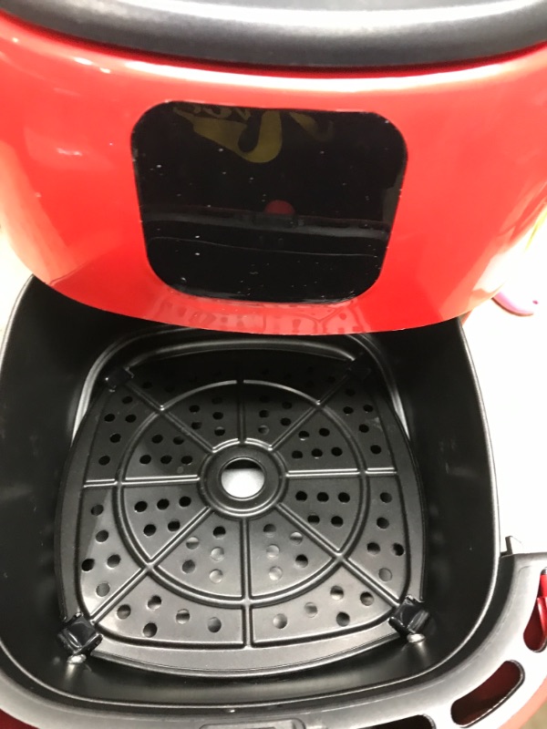 Photo 3 of *Tested* DASH Tasti-Crisp Digital Air Fryer with AirCrisp Technology, Custom Presets, Temperature Control, and Auto Shut Off Feature, 2.6 Quart - Red & Dash 6-Piece Air Fryer Accessory Kit, 2 Quart, Compact Red Air Fryer + Accessory Kit