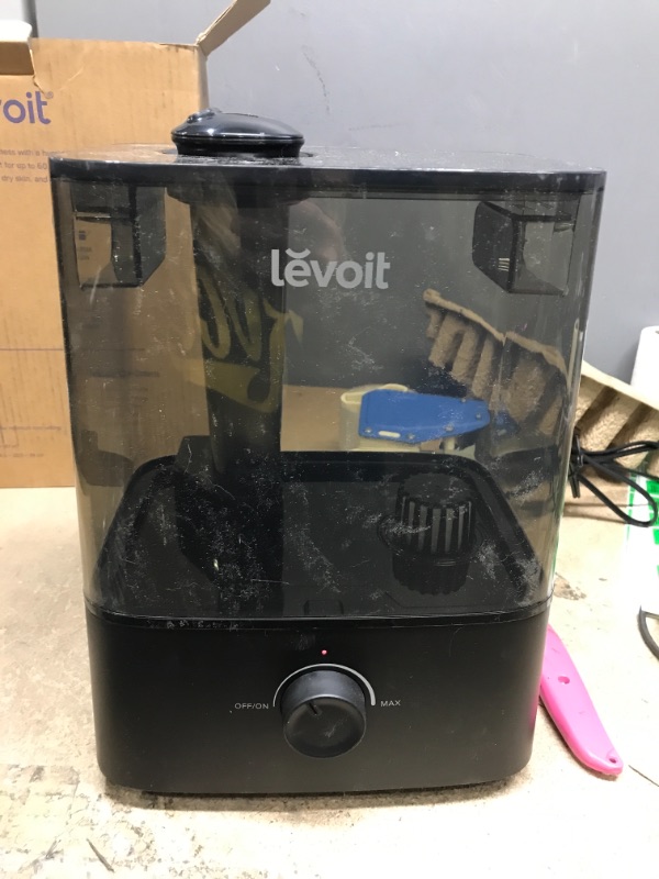 Photo 2 of *Tested* LEVOIT 60-Hour Top Fill Humidifiers for Bedroom Large Room (6L) , Cool Mist Ultrasonic for Baby and Plants, Humidify 505 sq.ft for Whole Family, Quiet, Easy to Use and Clean, Auto Shut Off Black Humidifier