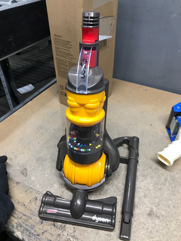 Photo 2 of Casdon Dyson Ball | Miniature Dyson Ball Replica For Children Aged 3+ | Features Working Suction To Add Excitement To Playtime Grey/Yellow