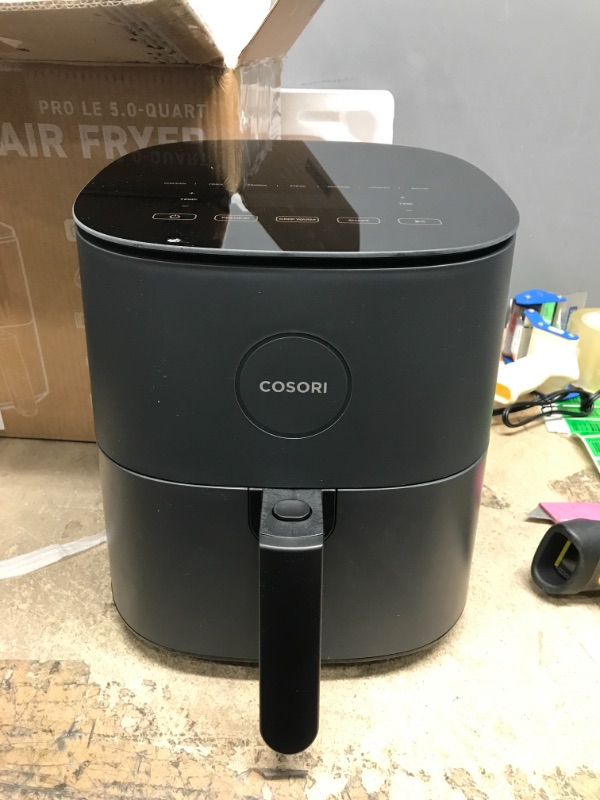 Photo 3 of *Did Not Power On-Parts Only* COSORI Air Fryer, 5 QT, 9-in-1 Airfryer Compact Oilless Small Oven, Dishwasher-Safe, 450? freidora de aire, 30 Exclusive Recipes, Tempered Glass Display, Nonstick Basket, Quiet, Fit for 1-4 People