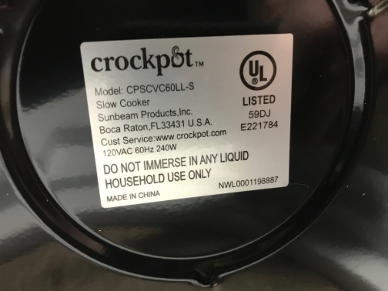 Photo 5 of *Tested* Crock-Pot SCCPVL610-S-A 6-Quart Cook & Carry Programmable Slow Cooker with Digital Timer, Stainless Steel