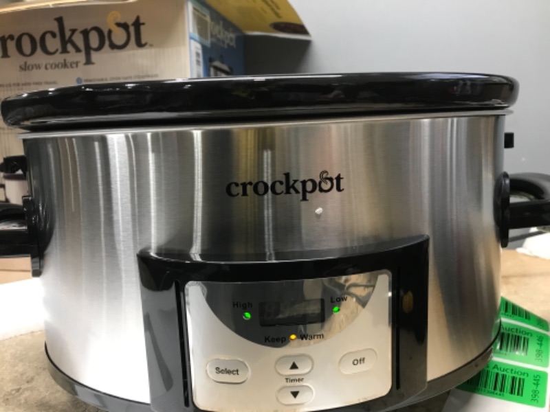 Photo 2 of *Tested* Crock-Pot SCCPVL610-S-A 6-Quart Cook & Carry Programmable Slow Cooker with Digital Timer, Stainless Steel