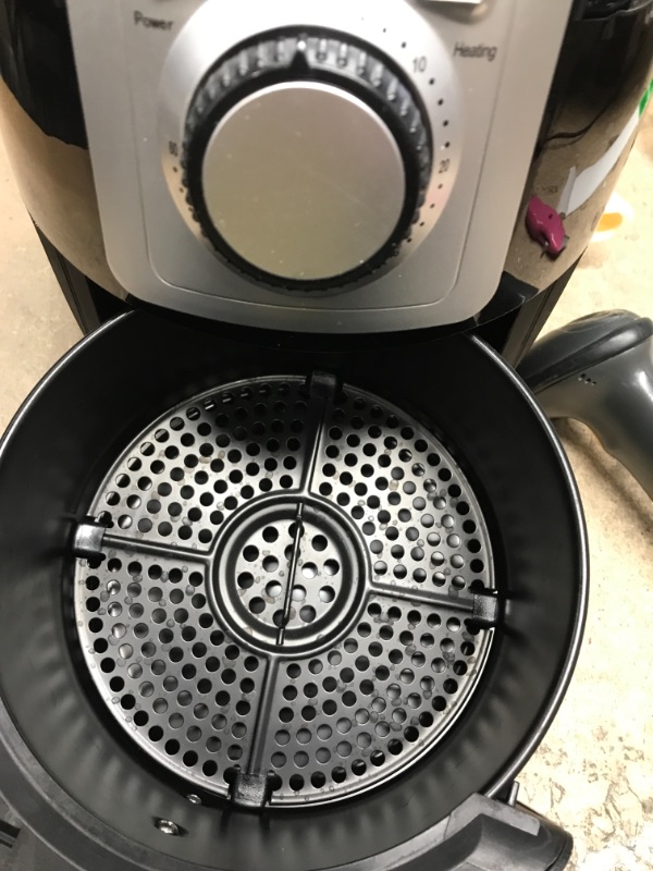 Photo 2 of *Tested* CHEFMAN Small, Compact Air Fryer Healthy Cooking, 2 Qt, Nonstick, User Friendly and Adjustable Temperature Control w/ 60 Minute Timer & Auto Shutoff, Dishwasher Safe Basket, BPA - Free, Black Black - 2 Quart