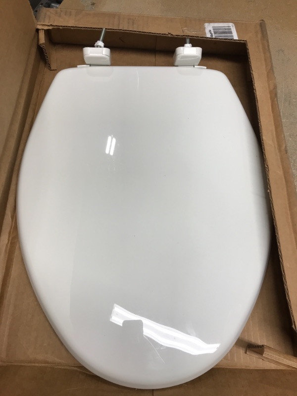 Photo 2 of *Missing Hardware* Little2Big 181SLOW 000 Toilet Seat with Built-In Potty Training Seat, Slow-Close, and will Never Loosen, ELONGATED, White 1 Pack Elongated