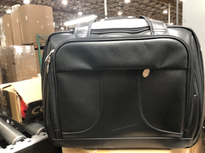 Photo 2 of McKlein USA Chicago 15.6' Leather Patented Detachable Wheeled Laptop Overnight with Removable Briefcase One Size Blk