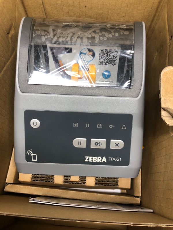 Photo 3 of *** NOT ABLE TO TEST *** ZEBRA ZD621 Direct Thermal Desktop Printer 300 dpi Print Width 4-inch USB Serial Ethernet 802.11ac ZD6A043-D01L01EZ