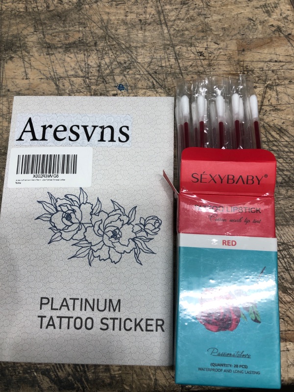 Photo 1 of TATOO LIPSTICK AND STICKER BUNDLE 