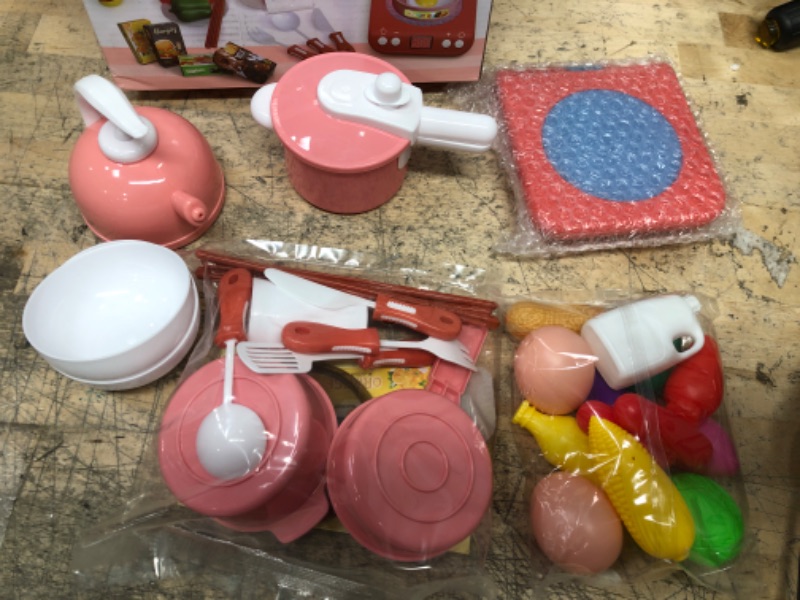 Photo 2 of BAIMINGGE Play Food Sets for Kids, Kitchen Play Kitchen Food, Realistic Food Toys Kitchen Accessories for Kids, Cooking Utensils Toys, Birthday Gift Educational Toys Food Assortment Dinosaur