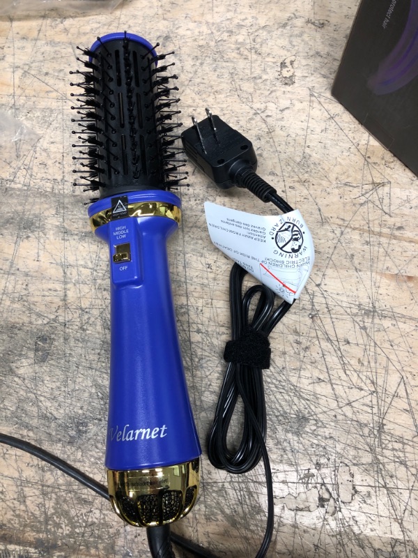 Photo 2 of *** POWERS ON *** Hair Dryer Brush,Blow Dryer Brush with Anion,4 in 1 One-Step Hair Dryer and Volumizer Hot Air Brush for Hair Drying Styling Straightening Curling (Round Head)