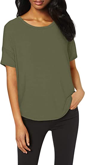 Photo 1 of Daily Ritual Women's Jersey Relaxed-Fit Short-Sleeve Drop-Shoulder Scoopneck T-Shirt
