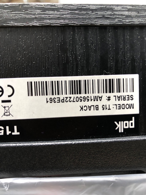 Photo 1 of Polk Audio T15 Bookshelf Speakers Pair Black