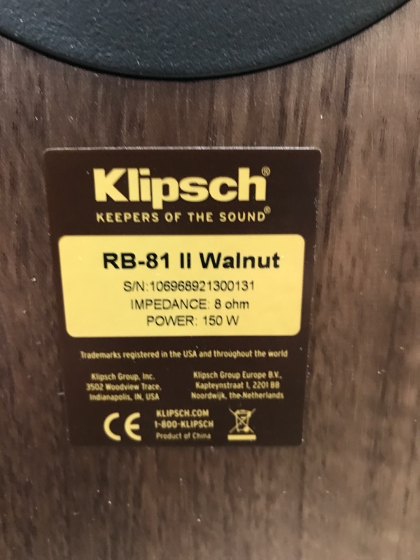 Photo 3 of Klipsch RB-81 II Bookshelf Speaker in Walnut
