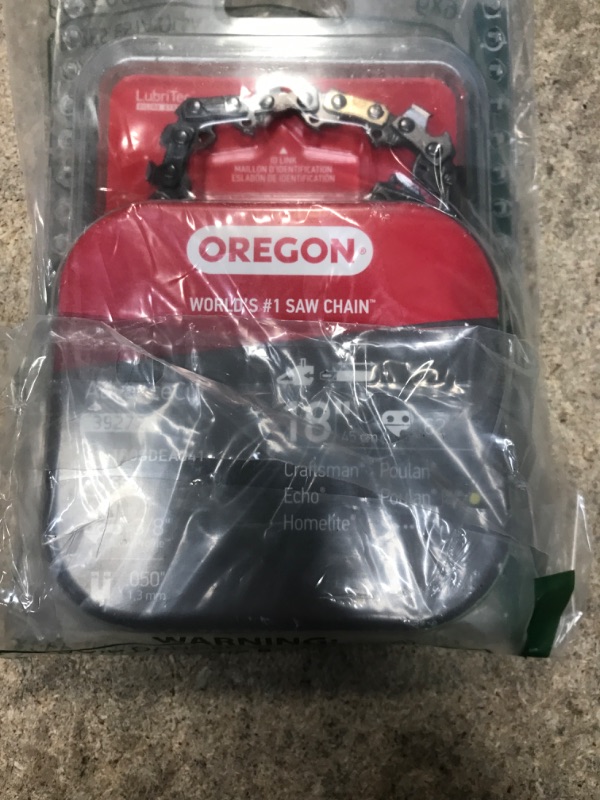 Photo 2 of ****chain onlyu***oregon Chainsaw Guide Bar & Chain Combo, AdvanceCut Replacement for Saw Chains, Bar Length 18" (45cm), with Low Kickback Chain Set, 3/8" Pitch, 0.050" Gauge, 62 Drive Links (39272) Silver