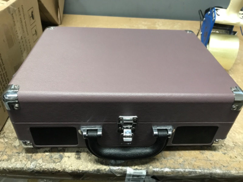 Photo 1 of ***non functional ***Victrola Vintage 3-Speed Bluetooth Portable Suitcase Record Player with Built-in Speakers | Upgraded Turntable Audio Sound| Includes Extra Stylus | Magenta, Model Number: VSC-550BT-MAG Magenta Record Player