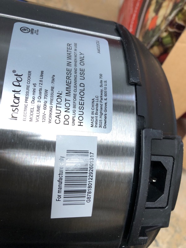 Photo 4 of Instant Pot Duo Mini 3-Quart Multi-Use Pressure Cooker