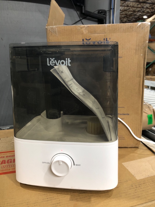 Photo 2 of **MISSING LID**
LEVOIT Cool Mist Humidifiers for Bedroom Large Room(6L), Lasts 60 Hours, Top Fill Design, 505 sq ft Coverage for Home, Plants & Whole House, Whisper Quiet, Easy to Use and Clean, Auto Shut off, Grey Knob Control Gray