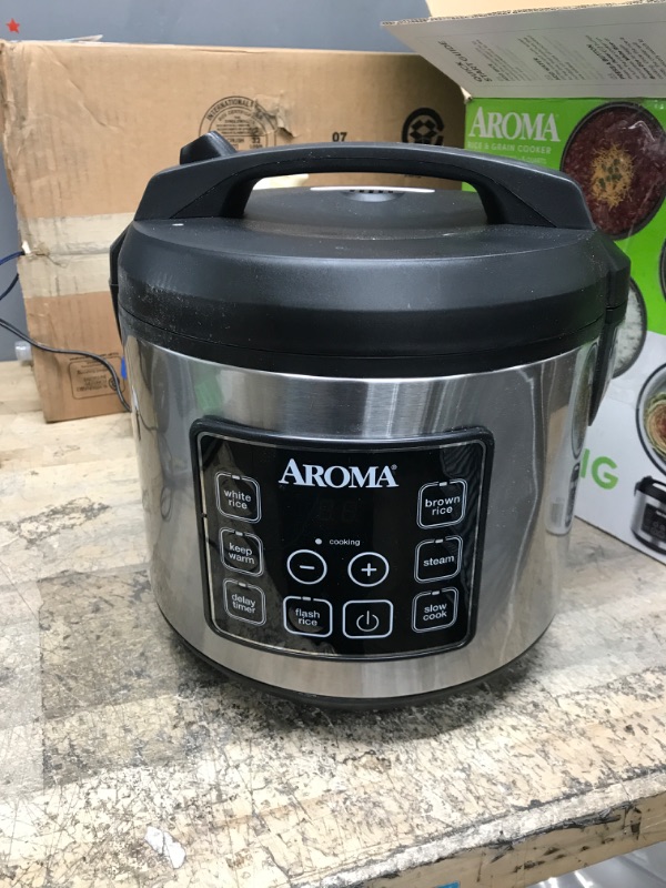 Photo 2 of *NONFUNCTIONAL* Aroma ARC-150SB 20-Cup (Cooked) Digital Cool-Touch Rice Cooker, Food Steamer and Slow Cooker