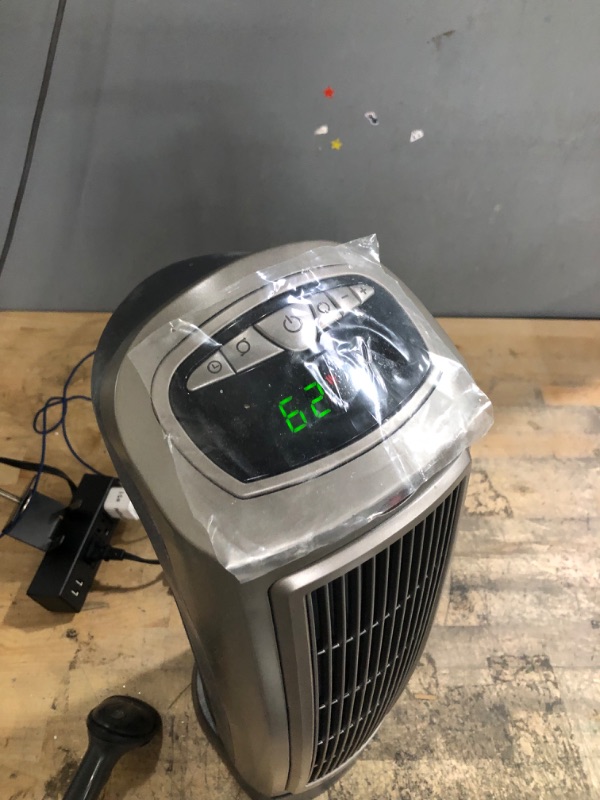 Photo 3 of Lasko 1500W Digital Ceramic Space Heater with Remote, 755320, Silver