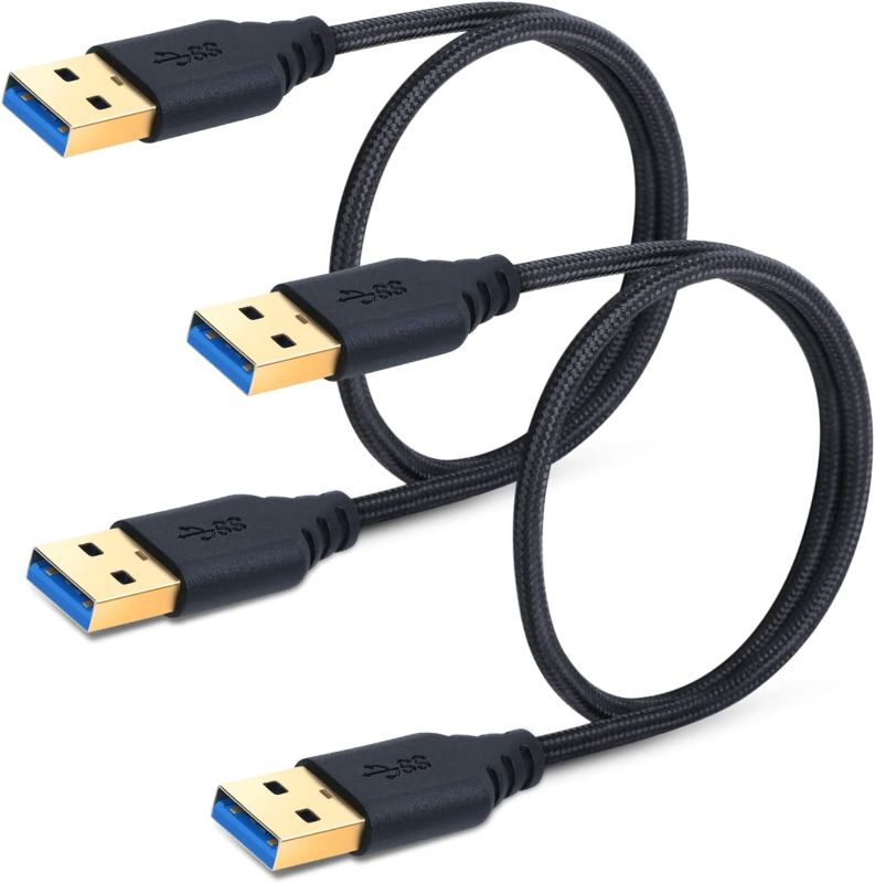 Photo 1 of **** PACK OF 2 ****
Besgoods USB to USB Cable 1.5Ft USB 3.0 Type A Cable - Male to Male Short USB Cable Super Speed Braided Cord for Hard Drive Enclosures, Laptop Cooling Pad, DVD Players- 2Pack,Black
