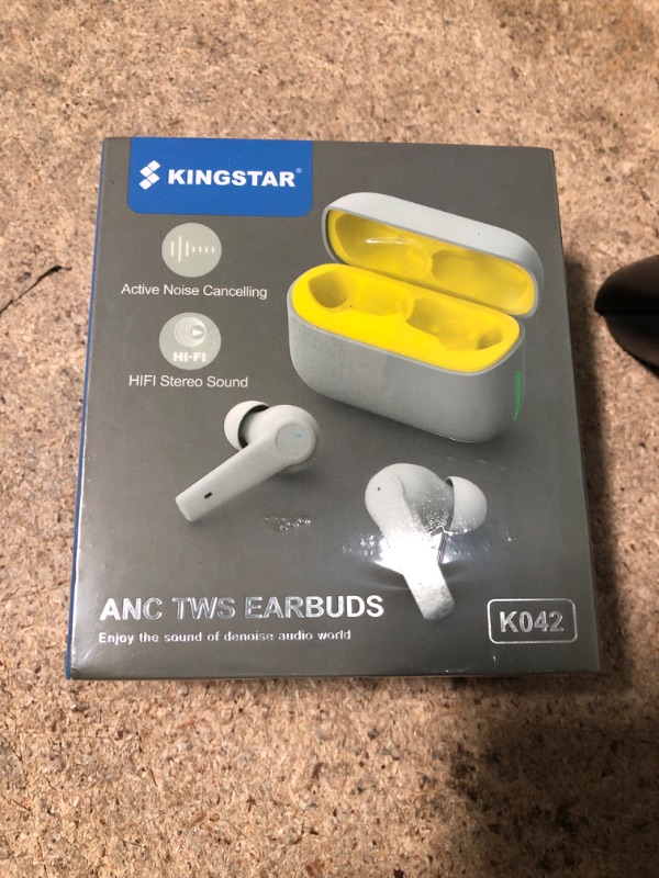 Photo 2 of Kingstar Noise Cancelling Wireless Earbuds Bluetooth 5.1 in-Ear Hybrid Active Noise Cancelling Headphones, ANC ENC Bluetooth Earbuds Touch Control IPX5 Earphones 4-Mic Premium Stereo Sound