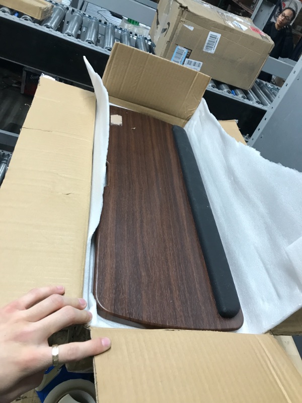 Photo 2 of HUANUO Keyboard Tray Under Desk?360 Adjustable Ergonomic Sliding Keyboard & Mouse Tray, 25" W x 9.8" D, Brown Dark Brown