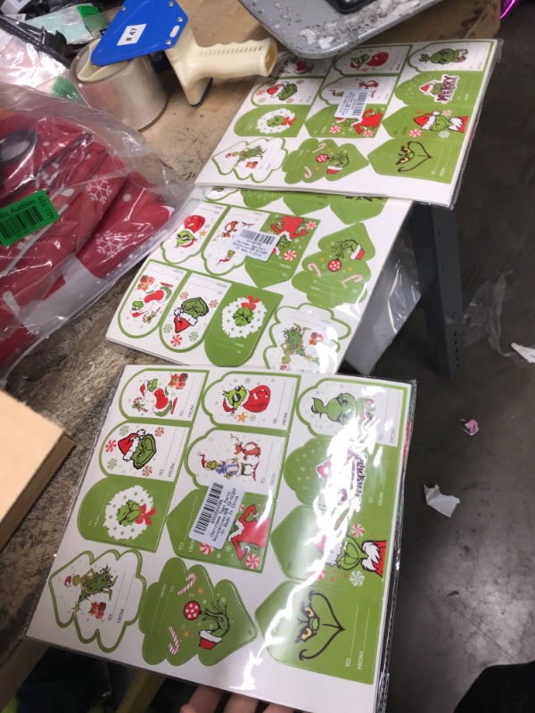 Photo 2 of 120PC GRINCH CHRISTMAS TAGS PACK OF 3 