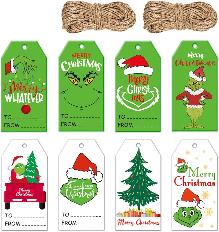 Photo 1 of 120PC GRINCH CHRISTMAS TAGS PACK OF 3 